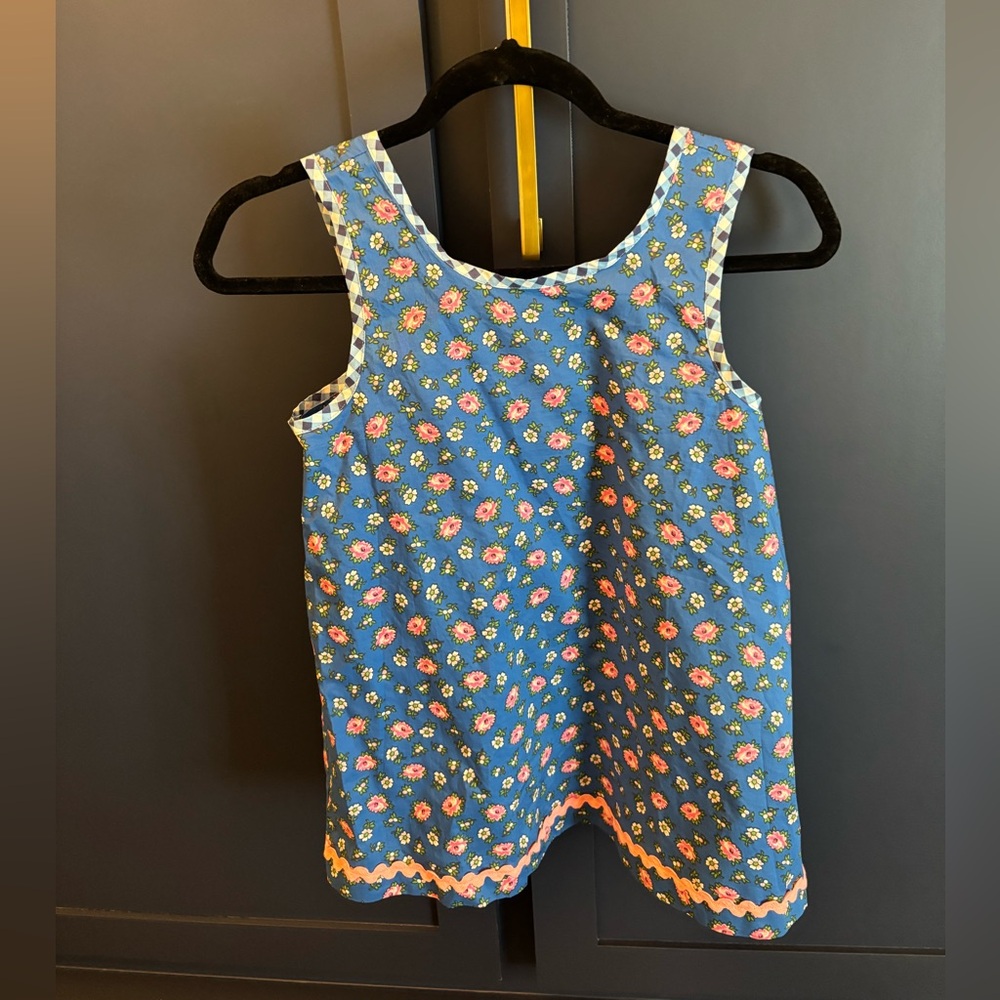 Matilda Jane Blue Floral Top with Pink Accents